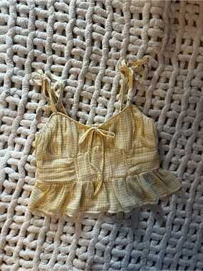 American Eagle ruffle babydoll top